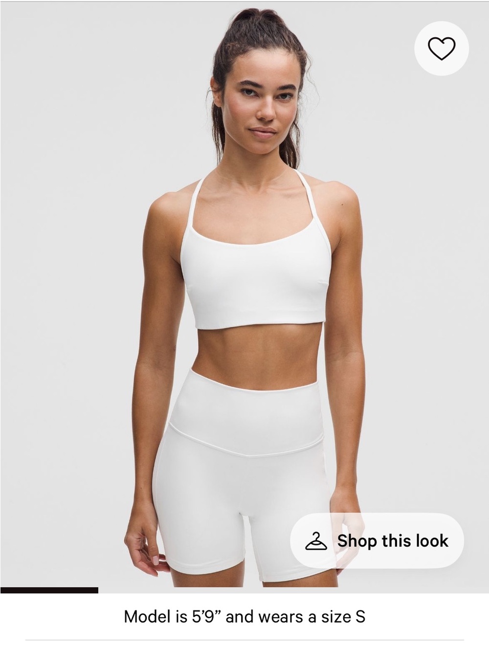 Lululemon Lululemon Flow Y Bra Light Support, C/D Cup Evolve white size small